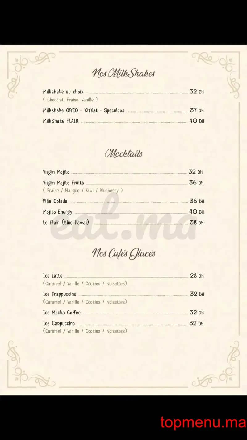 مطعم Flair Café Brunch قائمة الطعام page 3 Flair Café Brunch قائمة الطعام page 3