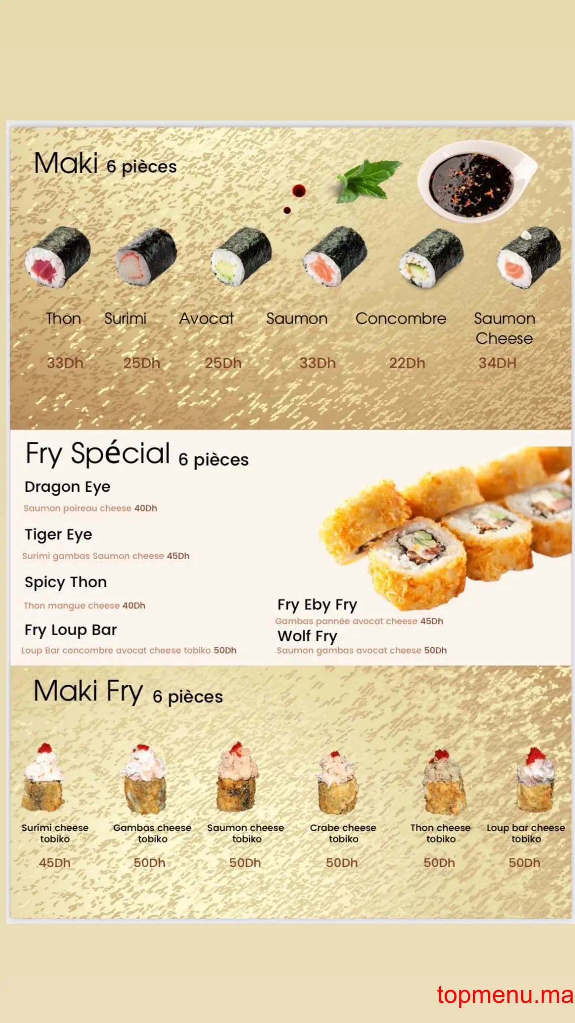 Restaurant Ksushi menu page 9 Ksushi menu page 9