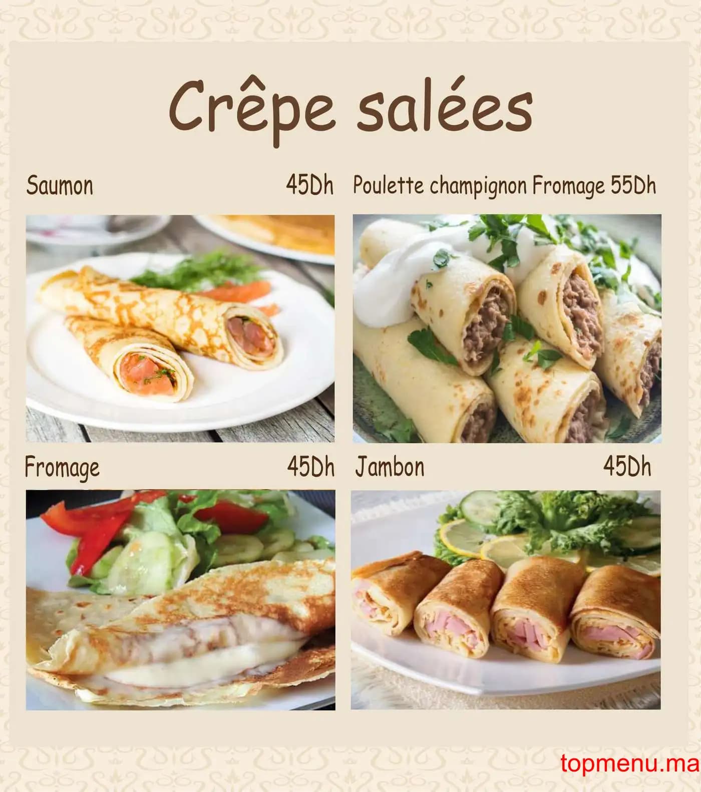 Restaurant Giuliette café glacier menu page 10 Giuliette café glacier menu page 10