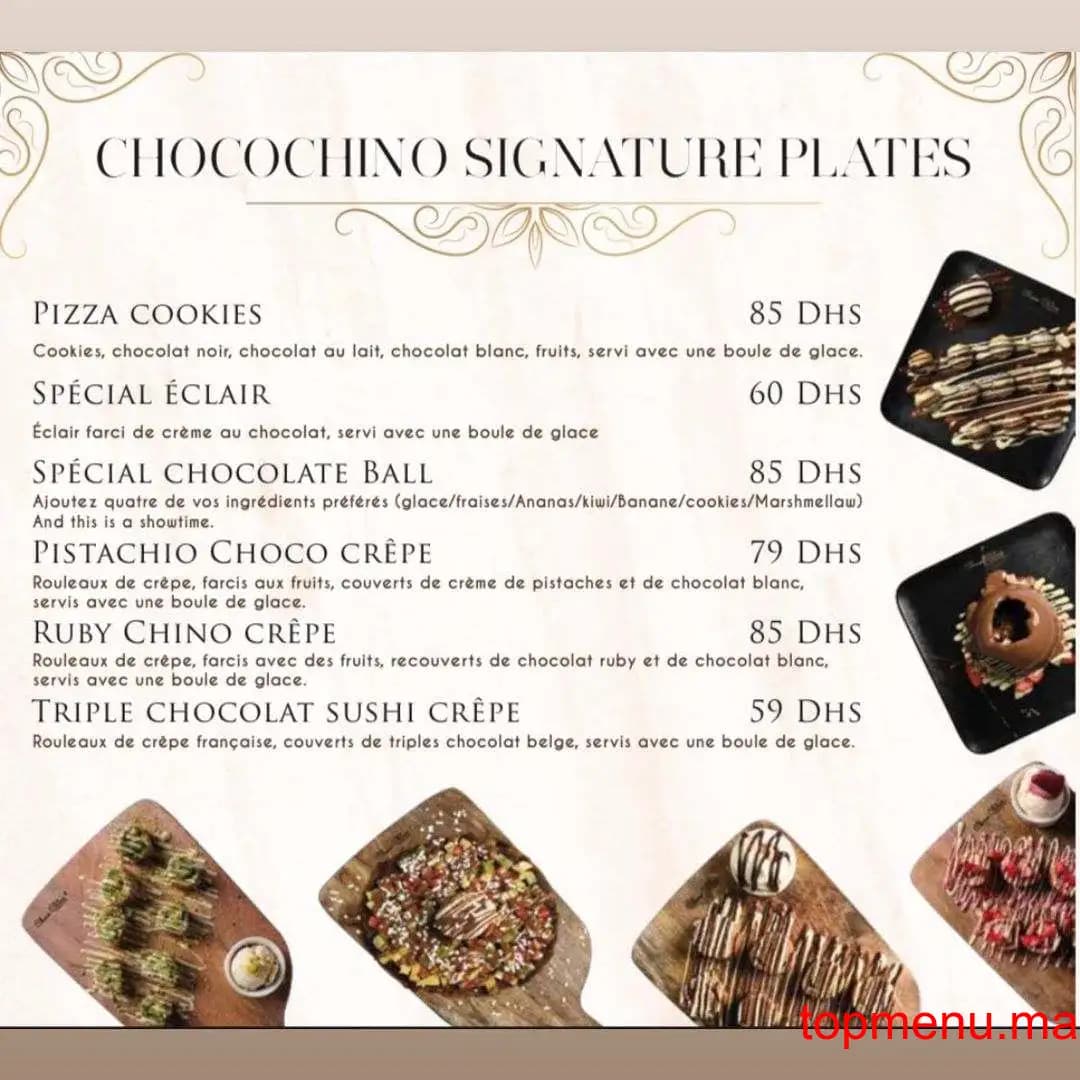Restaurant Choco Chino menu page 1 Choco Chino menu page 1