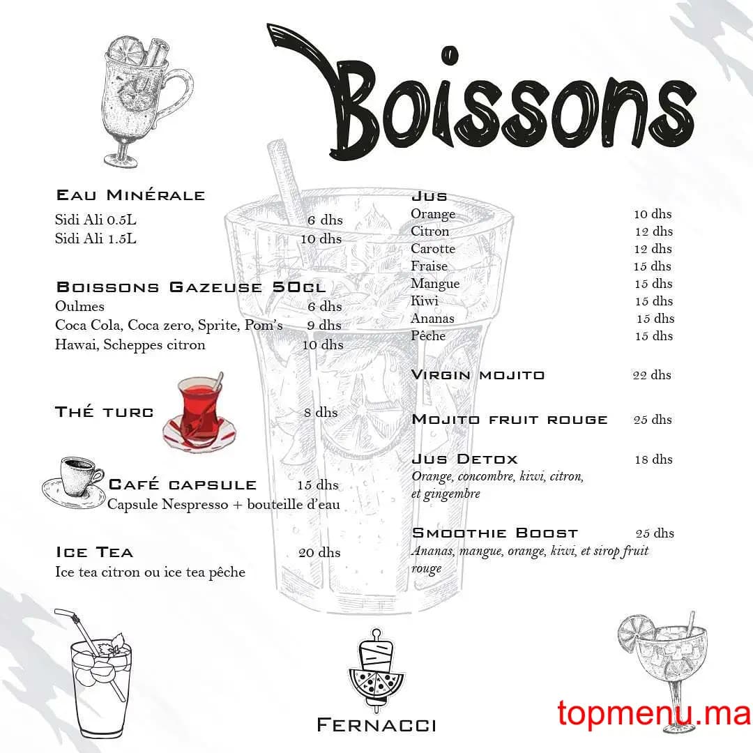 Restaurant Fernacci menu page 8 Fernacci menu page 8