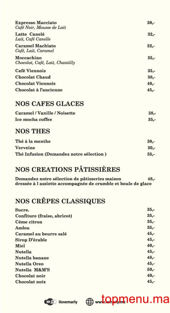 Restaurant Le Marly menu page 6 Le Marly menu page 6