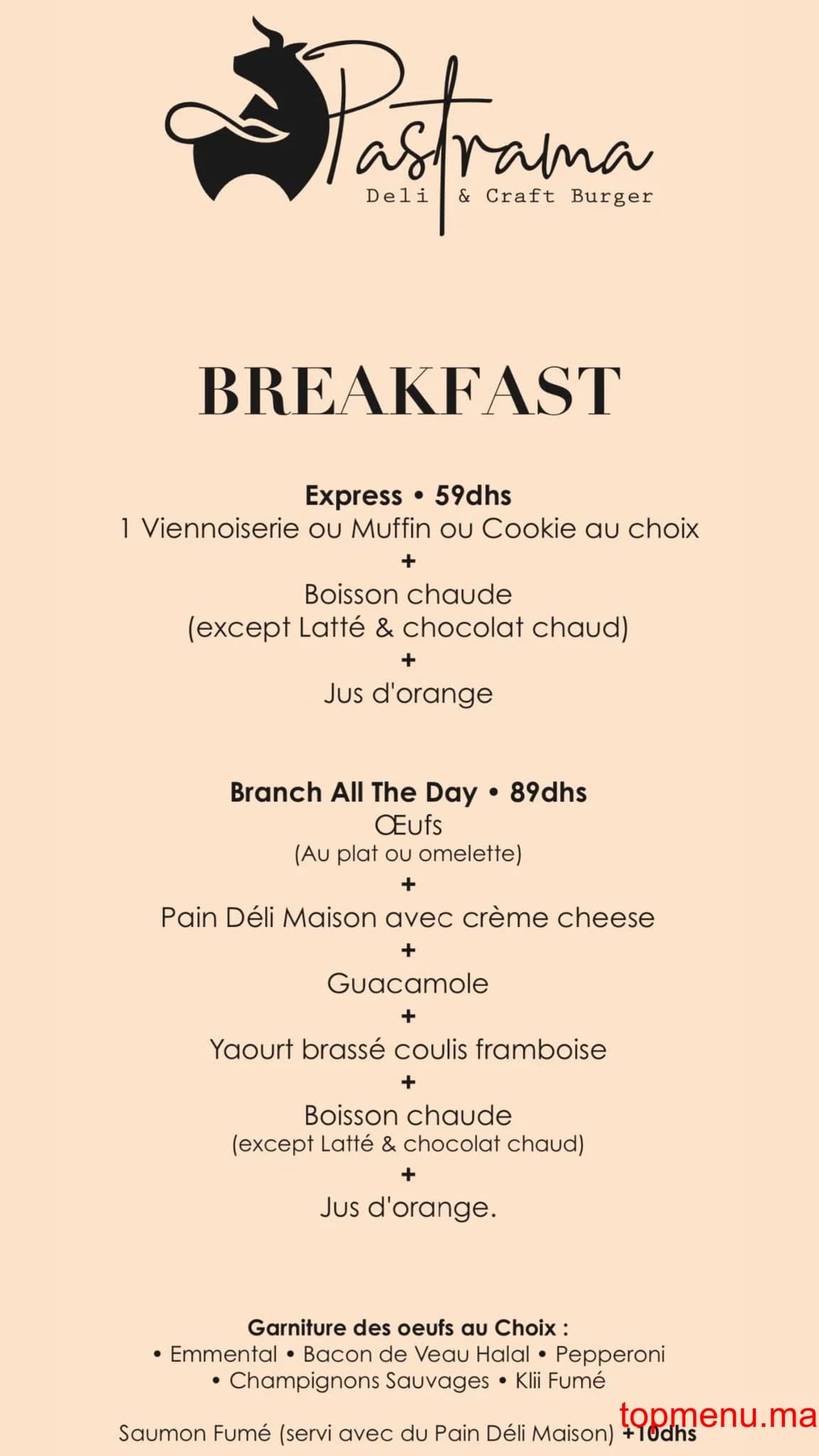 Restaurant Pastrama menu page 1 Pastrama menu page 1