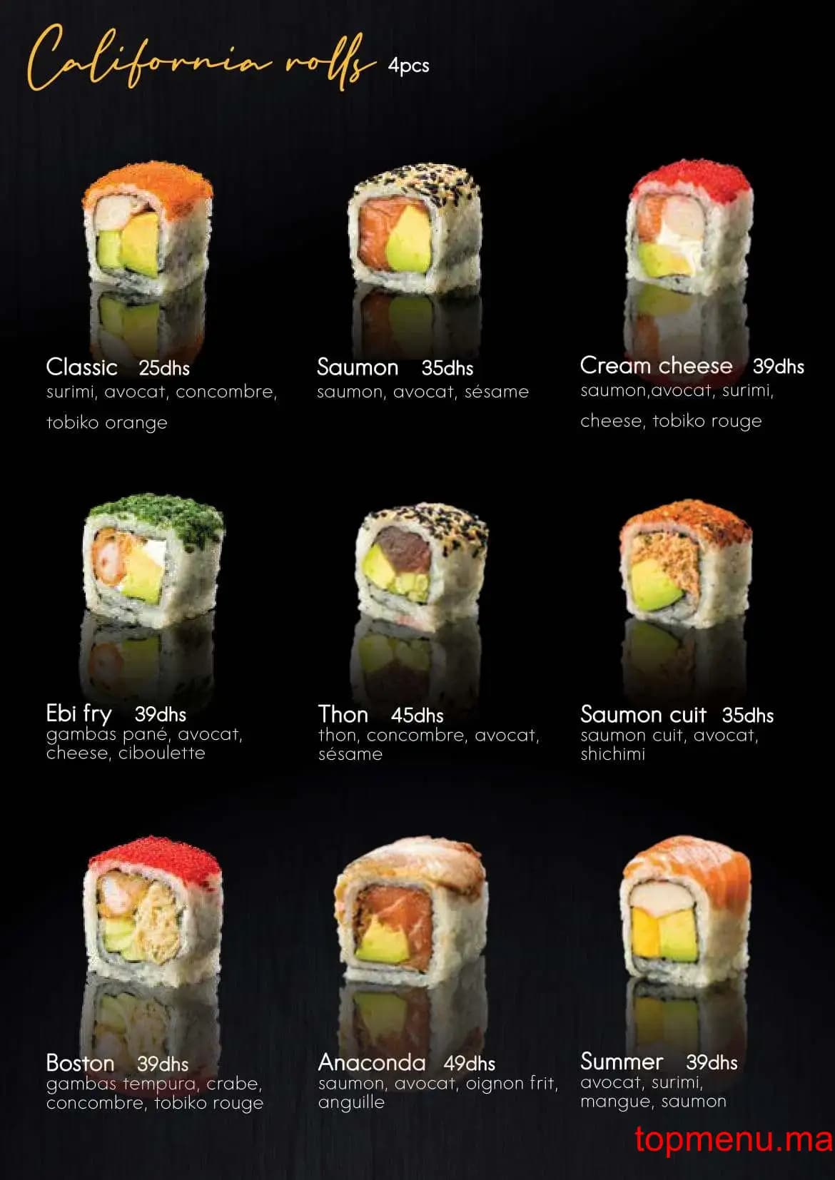 Restaurant Tobiko menu page 9 Tobiko menu page 9