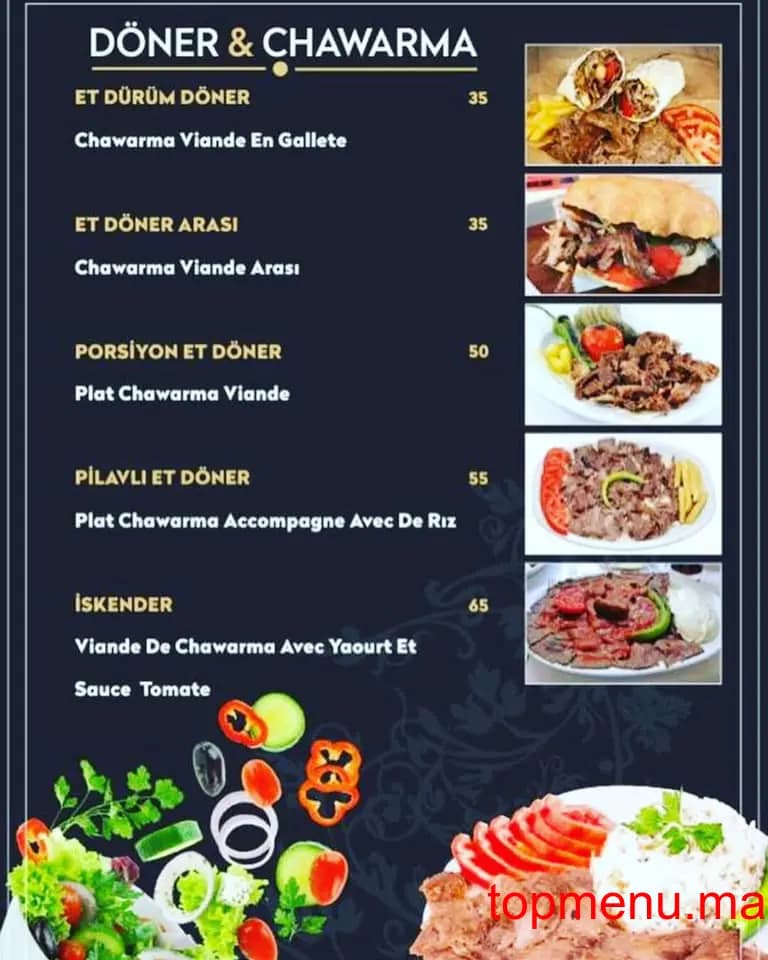 Restaurant La Flamme d’Istanbul menu page 6 La Flamme d’Istanbul menu page 6