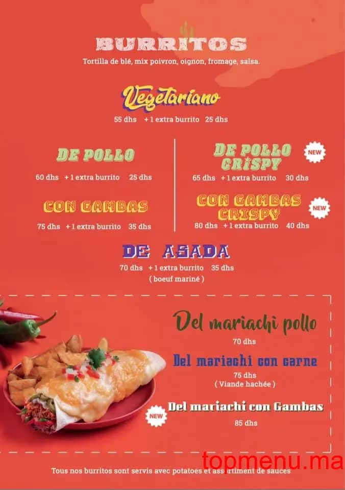 Restaurant Cantina Mariachi menu page 5 Cantina Mariachi menu page 5