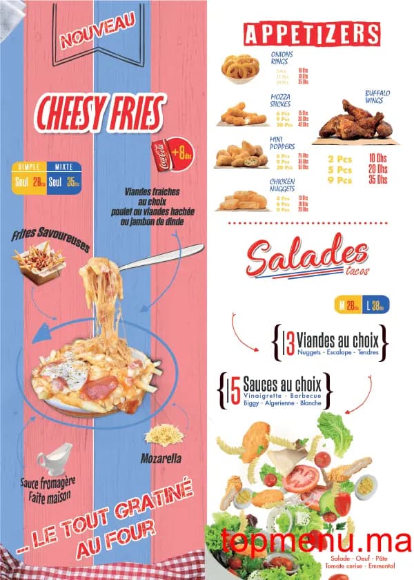 Restaurant Tacos de France menu page 1 Tacos de France menu page 1