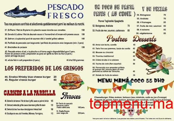 Restaurant La esquina menu page 1 La esquina menu page 1