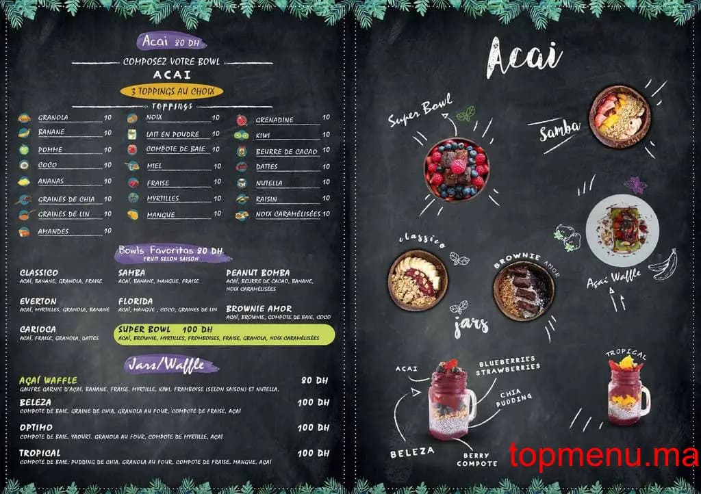 Restaurant Projeto Acai menu page 3 Projeto Acai menu page 3