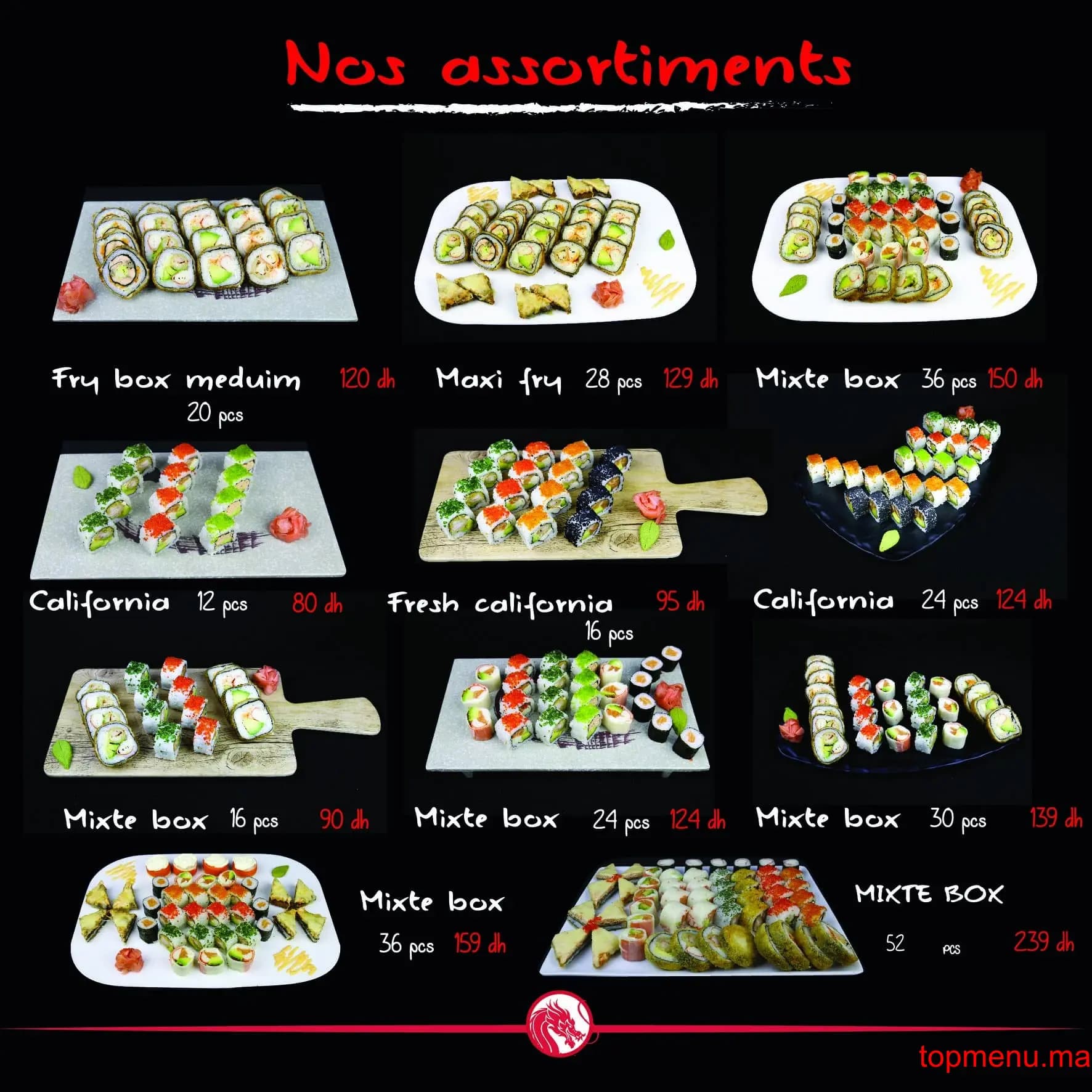 Restaurant O’Dragon menu page 4 O’Dragon menu page 4