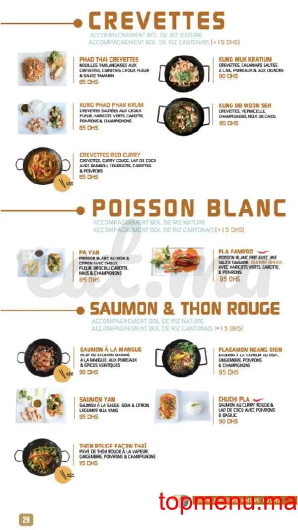 Restaurant Shiru – Sushis – Thaï & Woks menu page 28 Shiru – Sushis – Thaï & Woks menu page 28