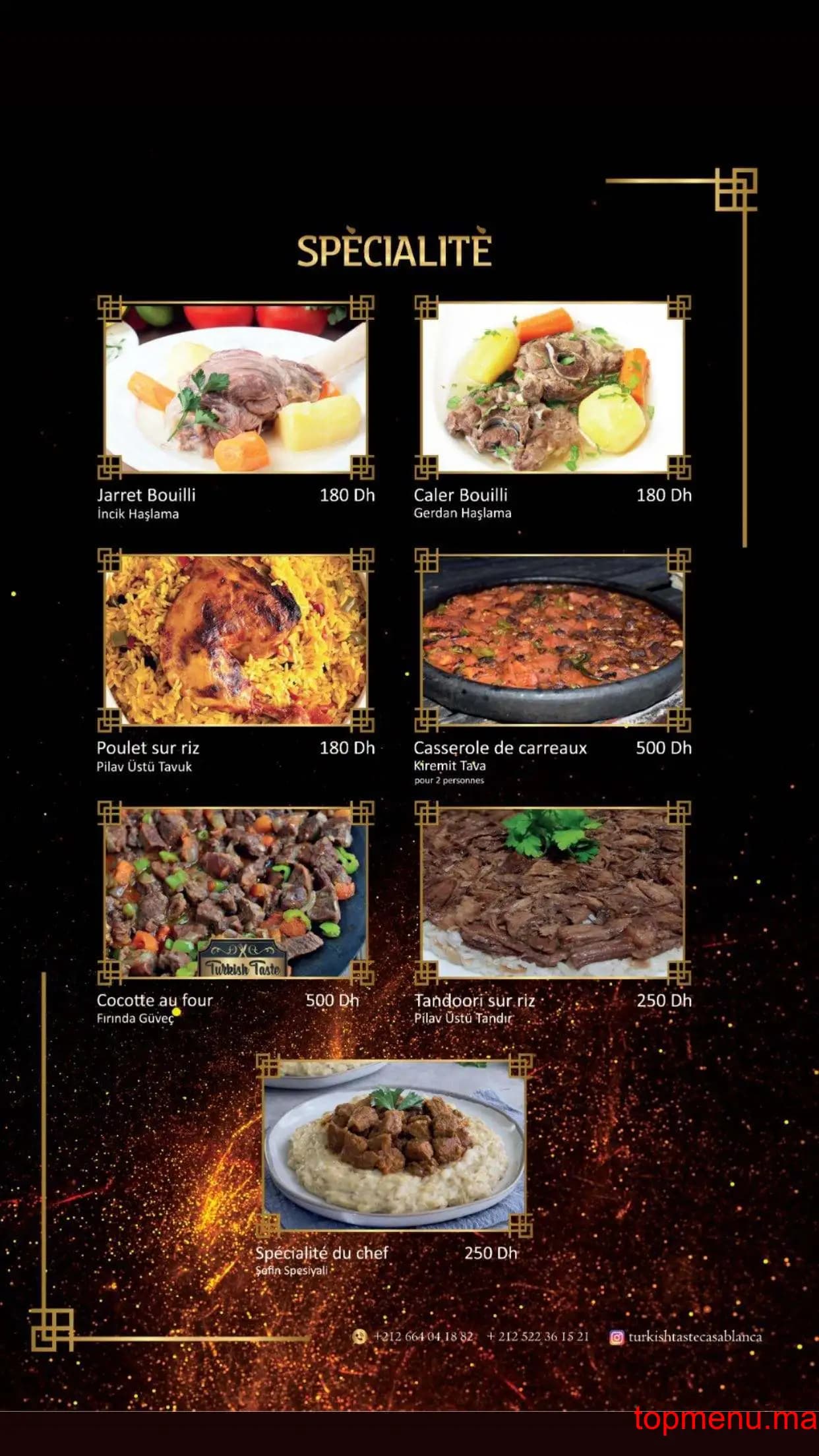 Restaurant Turkish Taste menu page 4 Turkish Taste menu page 4