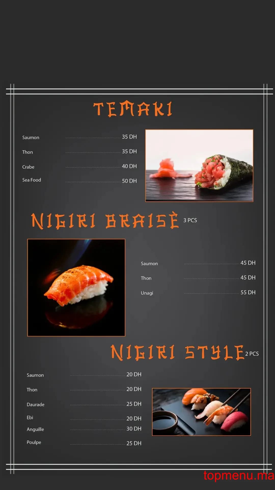 Restaurant Go Sushi menu page 6 Go Sushi menu page 6