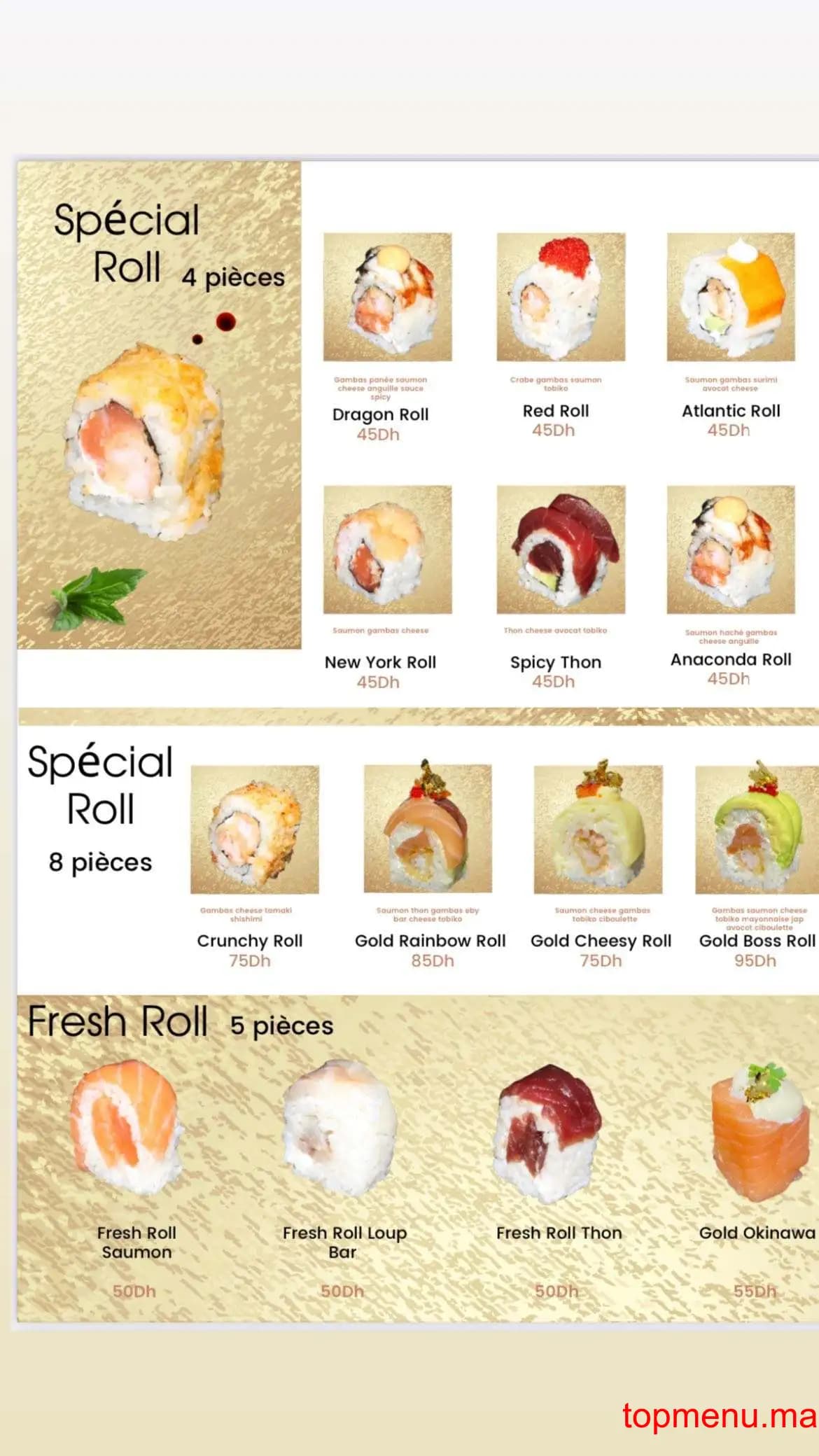 Restaurant Ksushi menu page 4 Ksushi menu page 4