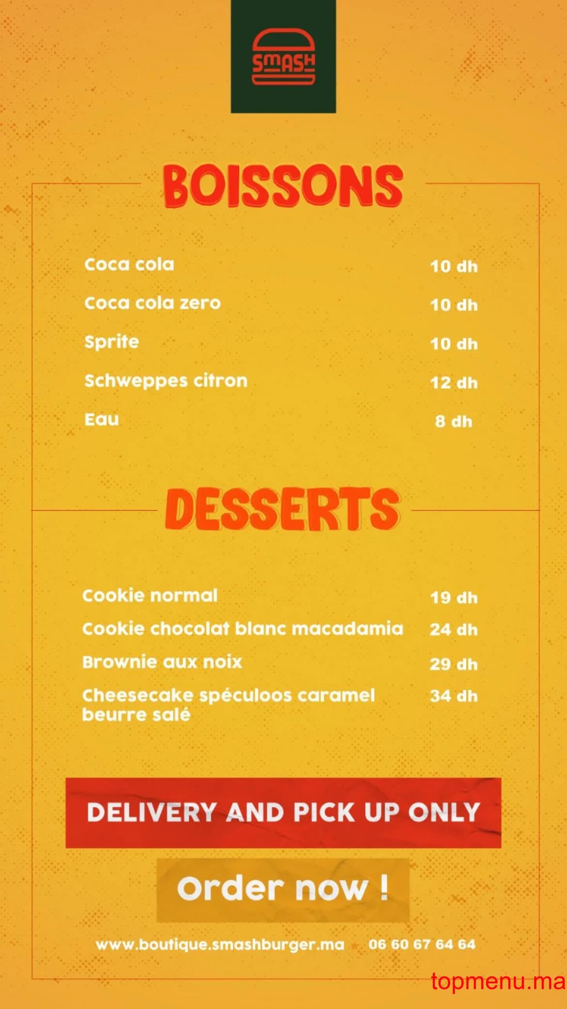 Restaurant Smash Burger menu page 3 Smash Burger menu page 3