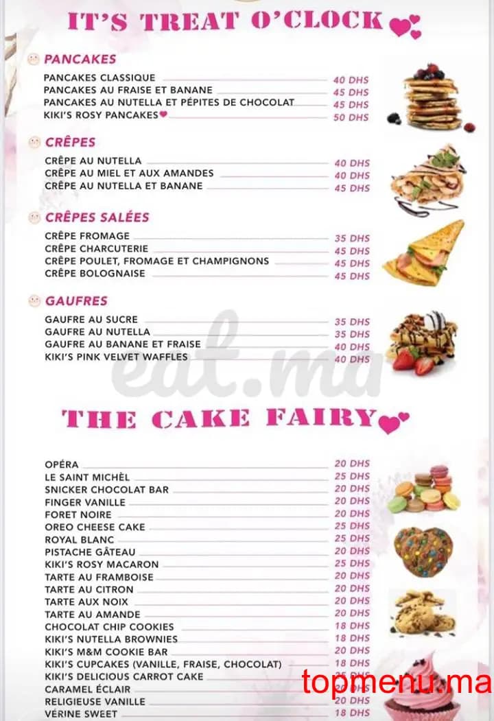 Restaurant Kiki’s Cafe and Bakery menu page 2 Kiki’s Cafe and Bakery menu page 2