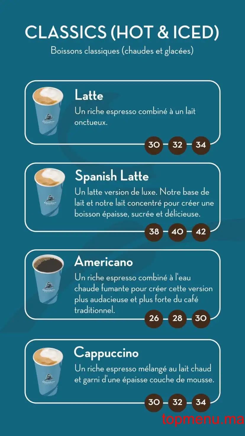 Restaurant Caribou Coffee menu page 1 Caribou Coffee menu page 1