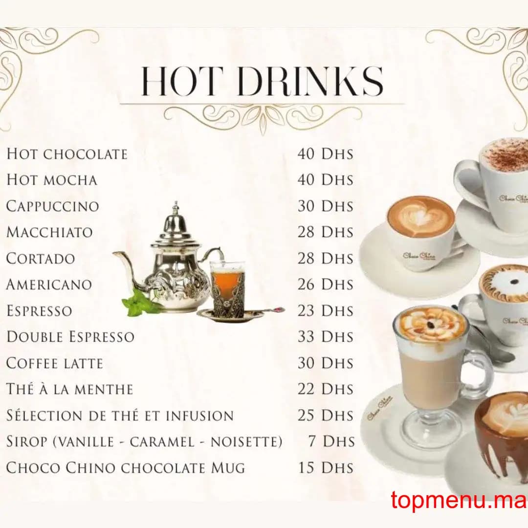 Restaurant Choco Chino menu page 3 Choco Chino menu page 3