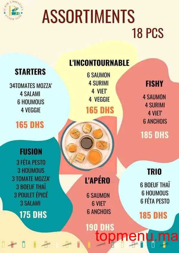 Restaurant Le Bar à Rouleaux menu page 9 Le Bar à Rouleaux menu page 9