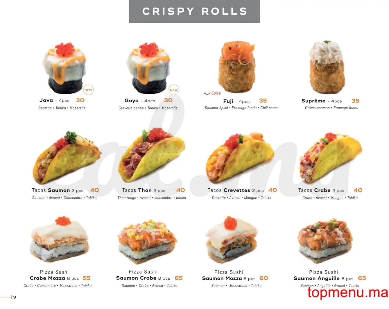 Restaurant SushiClub Californie menu page 9 SushiClub Californie menu page 9