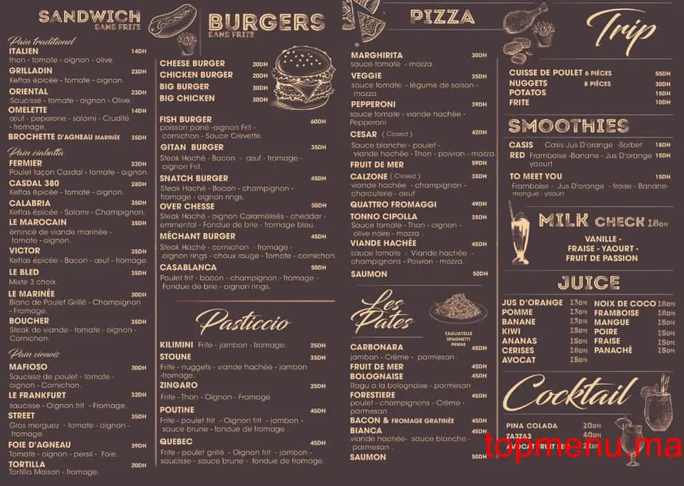 Restaurant Le Casdal menu page 2 Le Casdal menu page 2