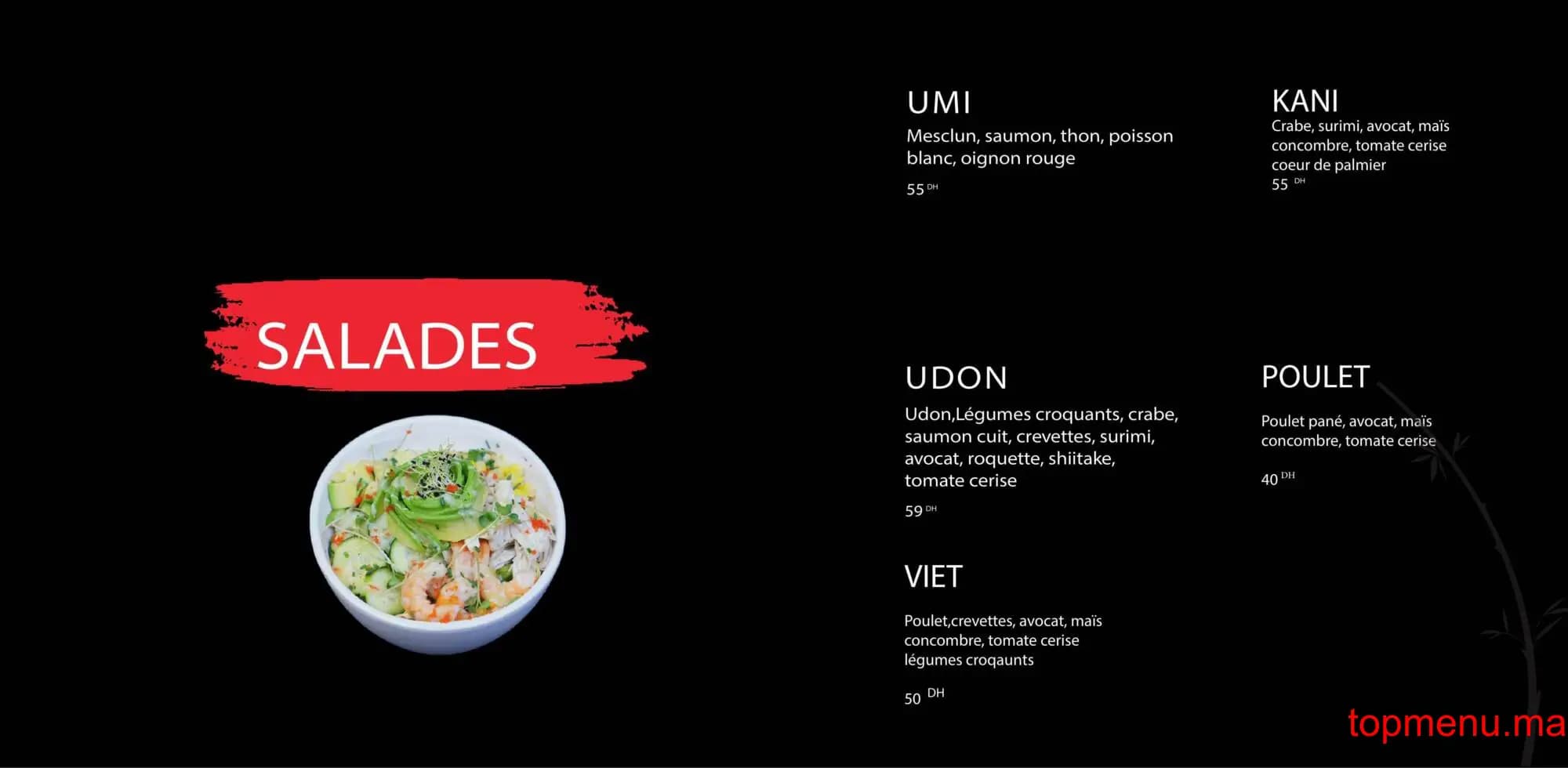 Restaurant Nakata Sushi menu page 4 Nakata Sushi menu page 4