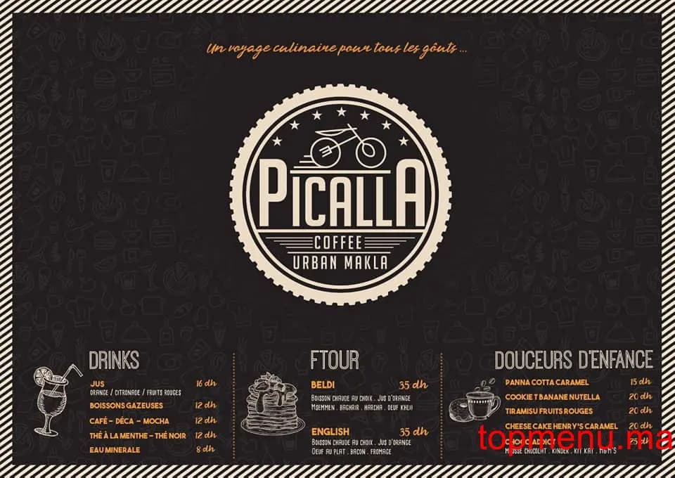Restaurant Picalla menu page 2 Picalla menu page 2