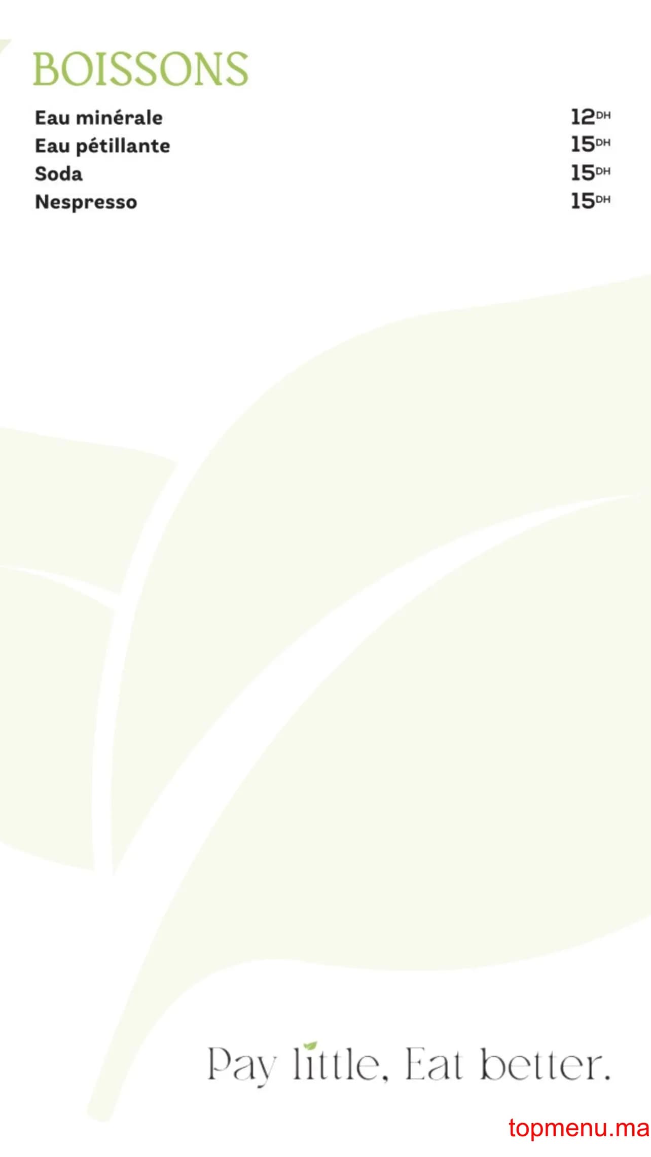 Restaurant Little Mamma Moulay Youssef menu page 4 Little Mamma Moulay Youssef menu page 4