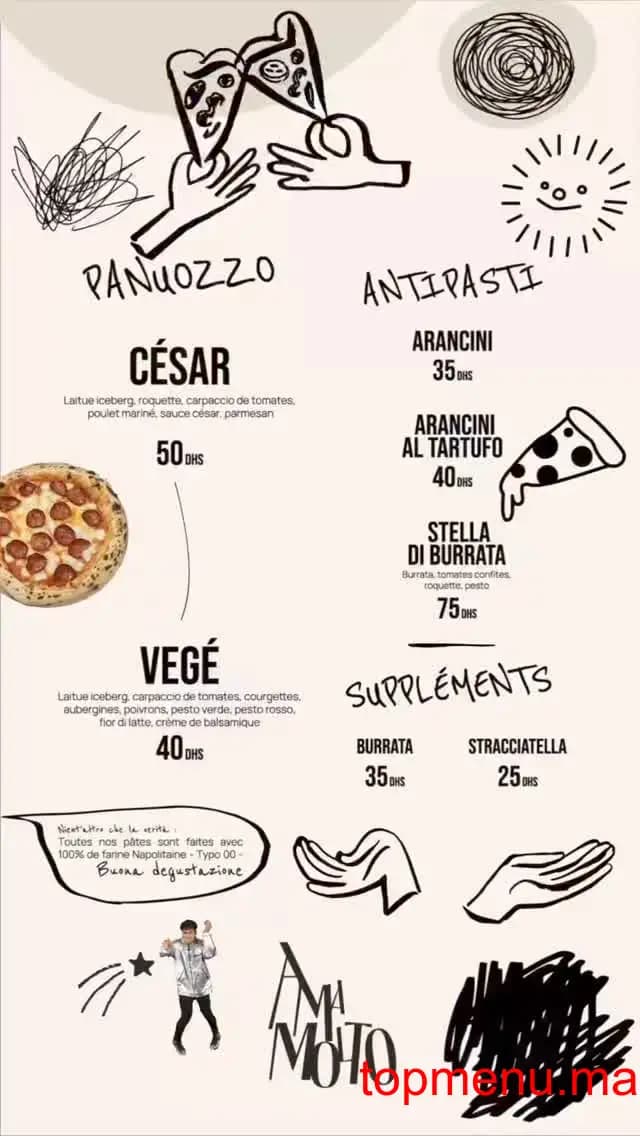 Restaurant Amamolto menu page 2 Amamolto menu page 2