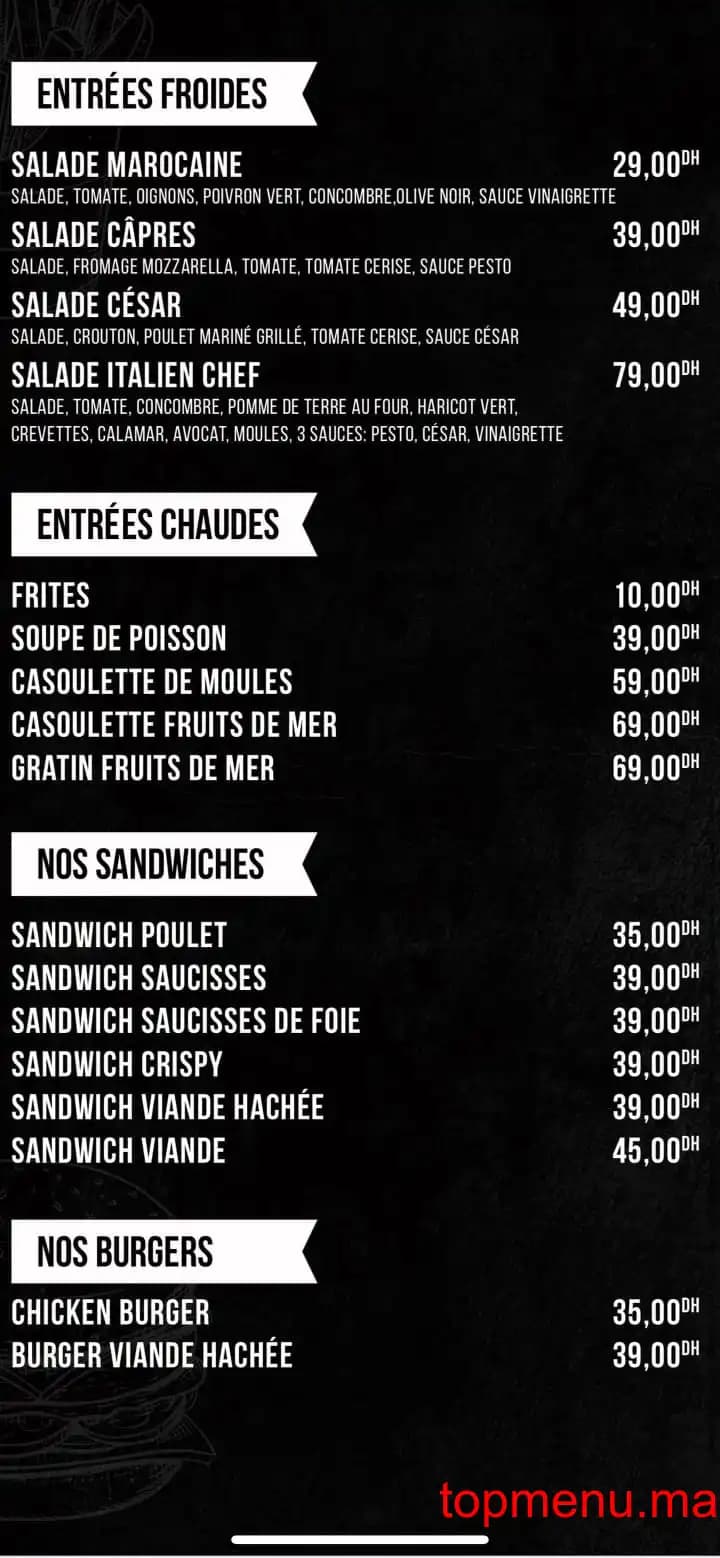 Restaurant Italien chef menu page 1 Italien chef menu page 1