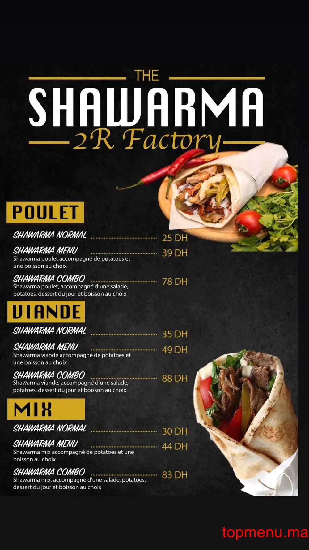 Restaurant Road Runner menu page 1 Road Runner menu page 1