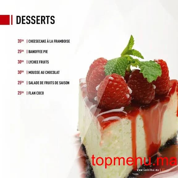 Restaurant Sushi thai menu page 4 Sushi thai menu page 4