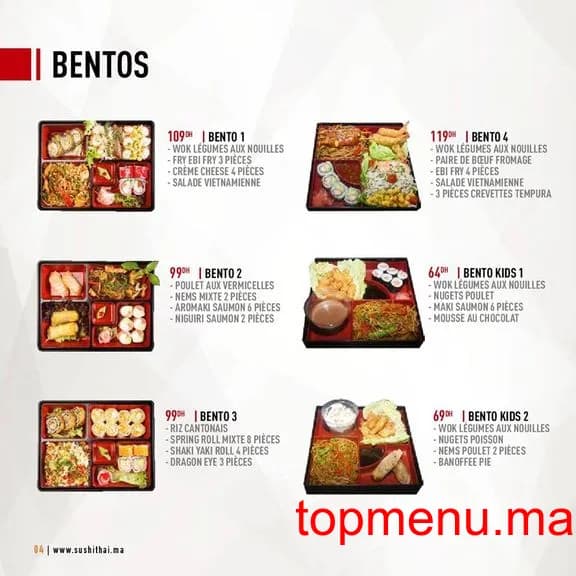 Restaurant Sushi thai menu page 15 Sushi thai menu page 15