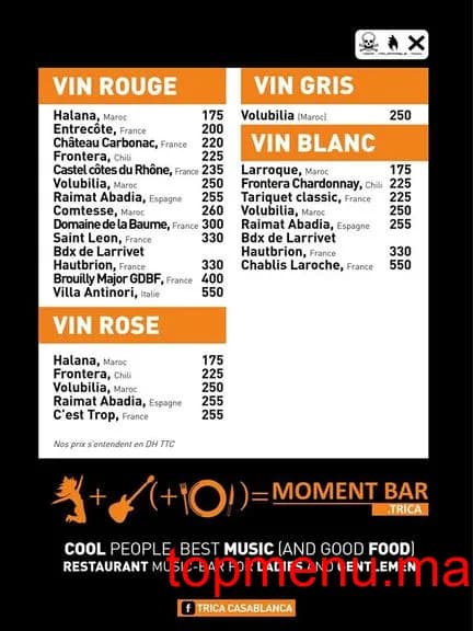 Restaurant Le TRICA menu page 5 Le TRICA menu page 5