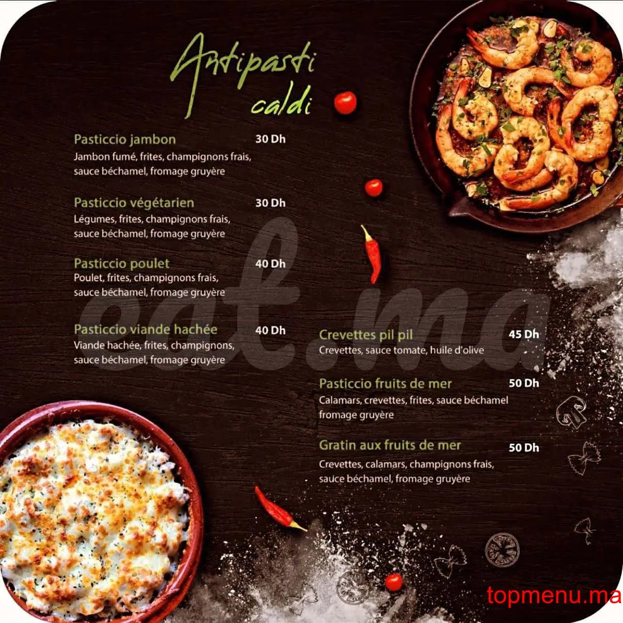 Restaurant Gusto Pasta menu page 7 Gusto Pasta menu page 7