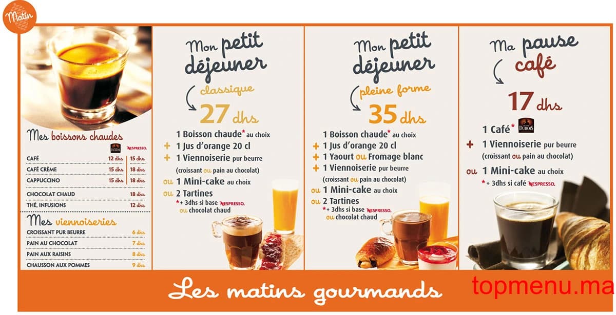 Restaurant Pomme de Pain Ain Sbaa menu page 5 Pomme de Pain Ain Sbaa menu page 5