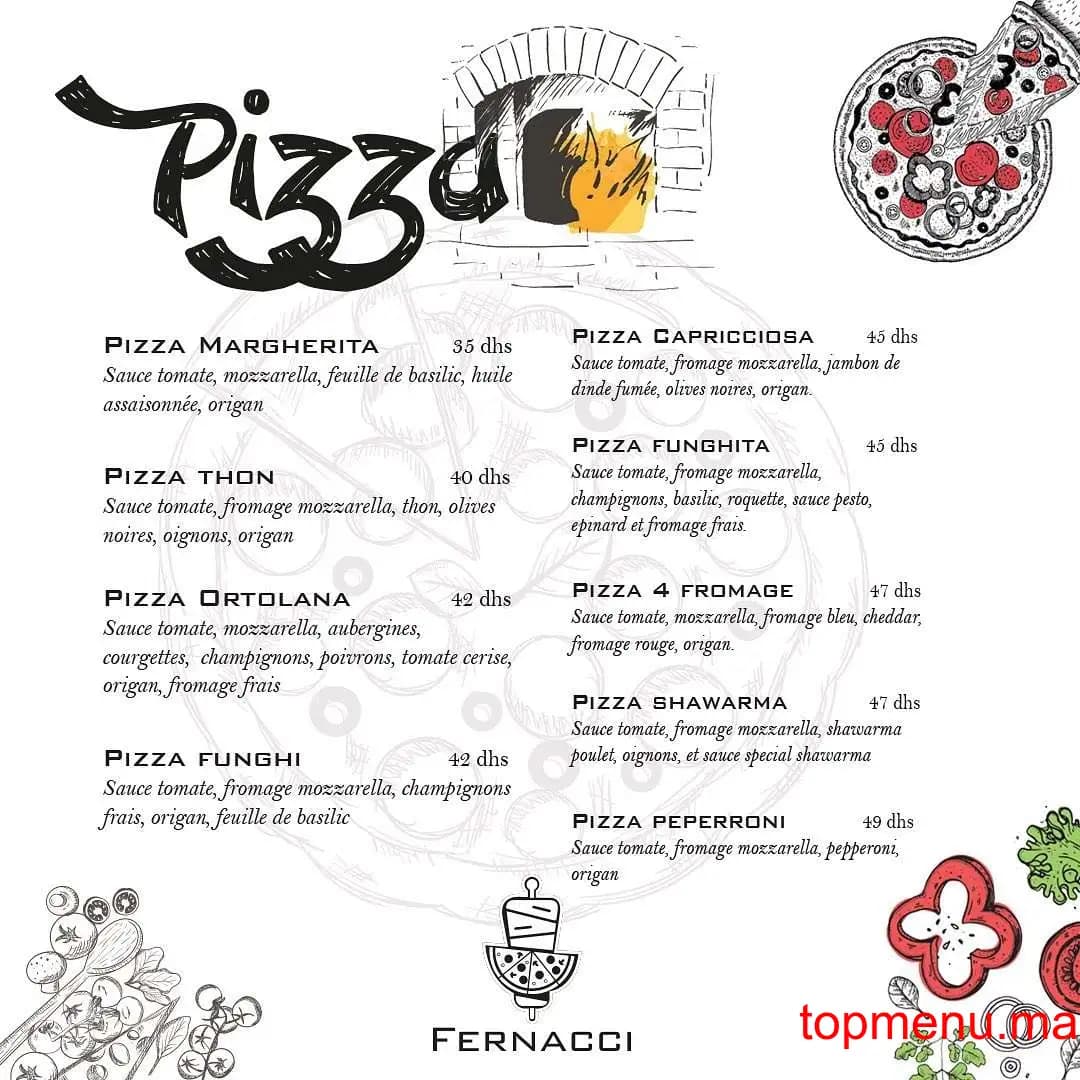 Restaurant Fernacci menu page 6 Fernacci menu page 6