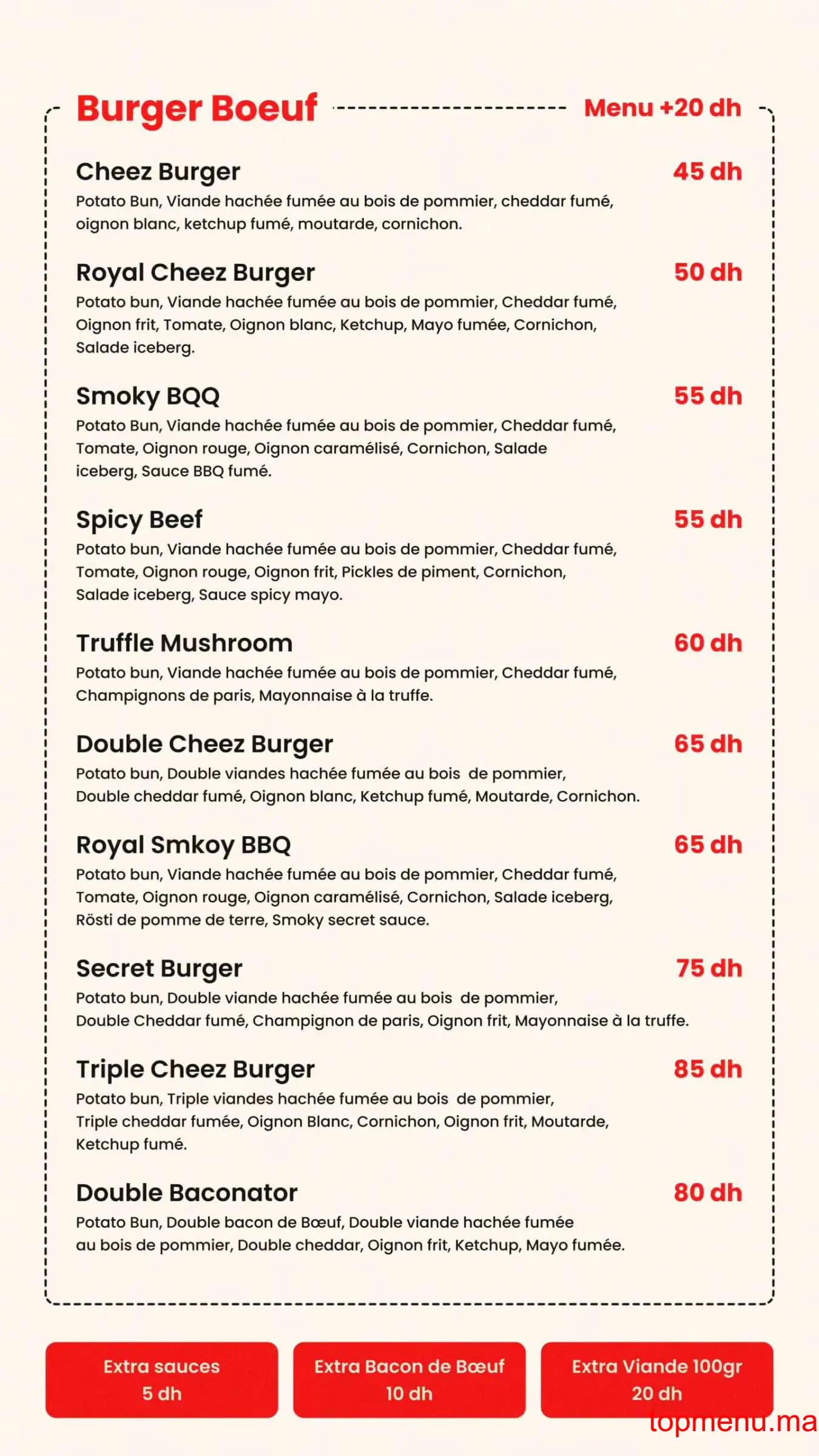 Restaurant Smoky Burgers menu page 1 Smoky Burgers menu page 1