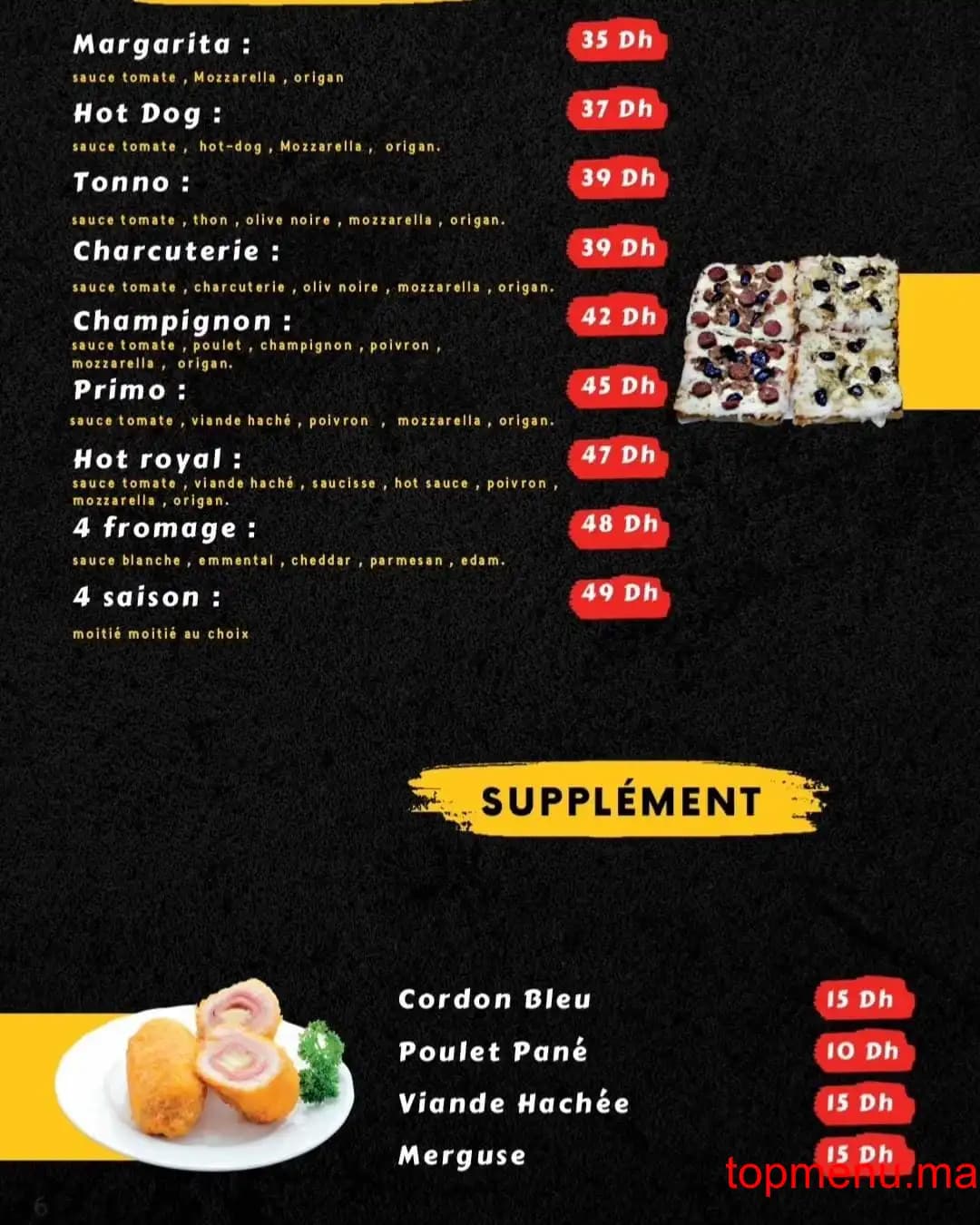 Restaurant Plan B menu page 5 Plan B menu page 5