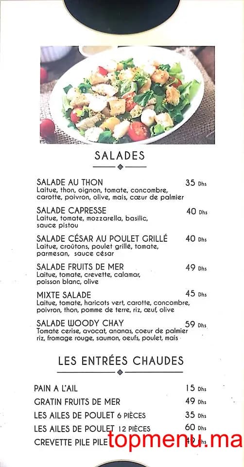 Restaurant Woody Chay Pizza menu page 4 Woody Chay Pizza menu page 4