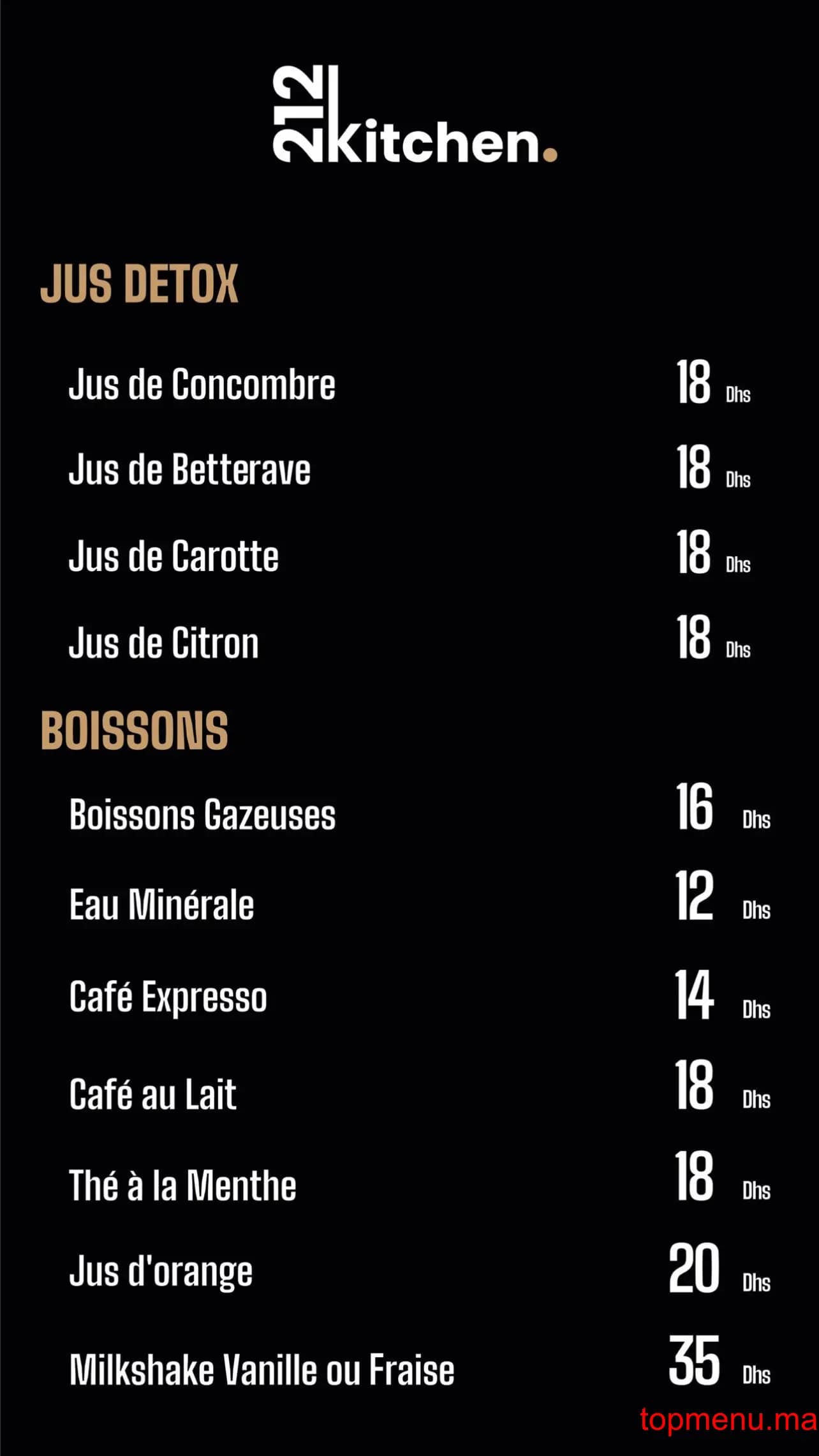Restaurant 212 Kitchen menu page 4 212 Kitchen menu page 4