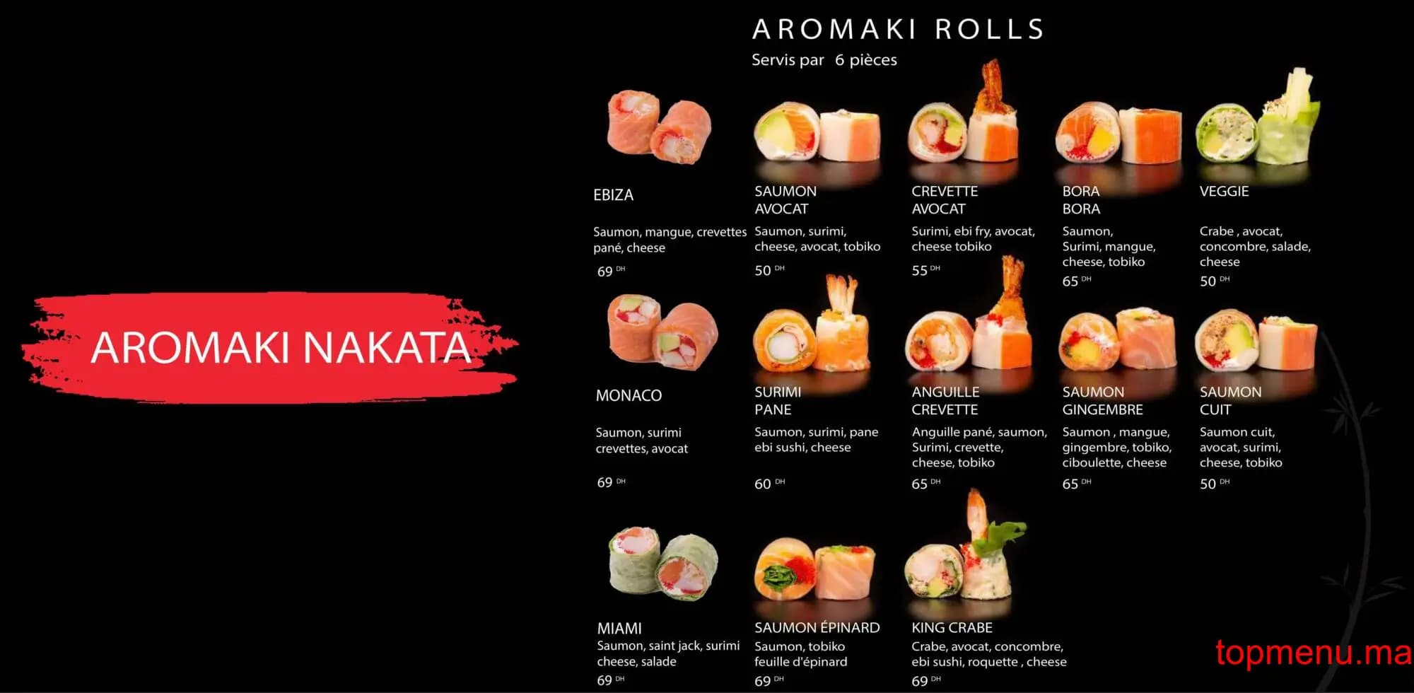 Restaurant Nakata Sushi menu page 15 Nakata Sushi menu page 15