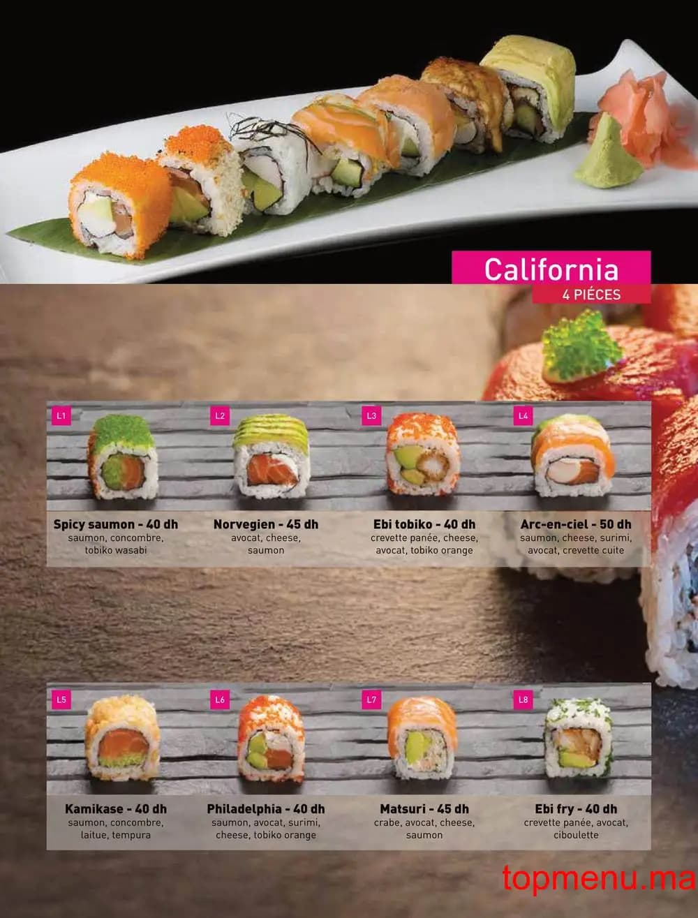 Restaurant Matsuri menu page 8 Matsuri menu page 8