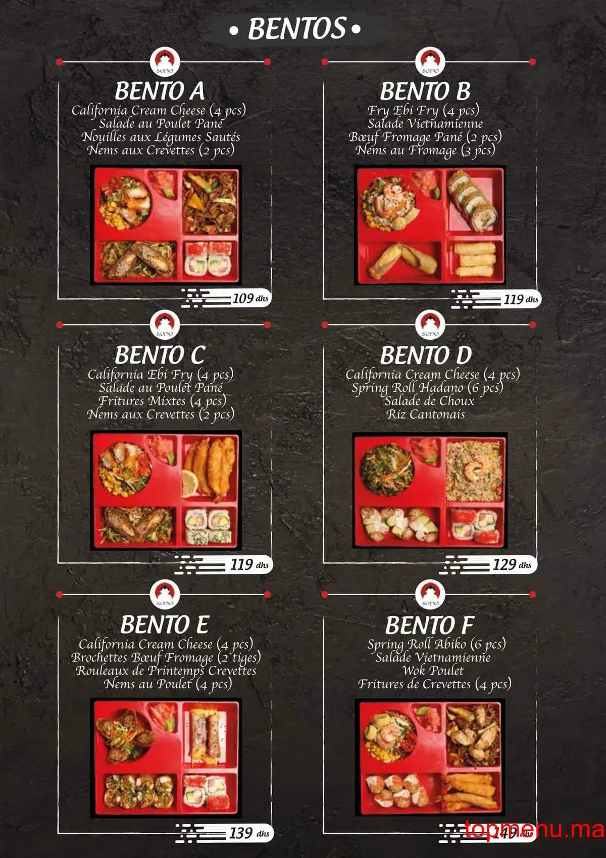 Restaurant Sumo sushi menu page 8 Sumo sushi menu page 8