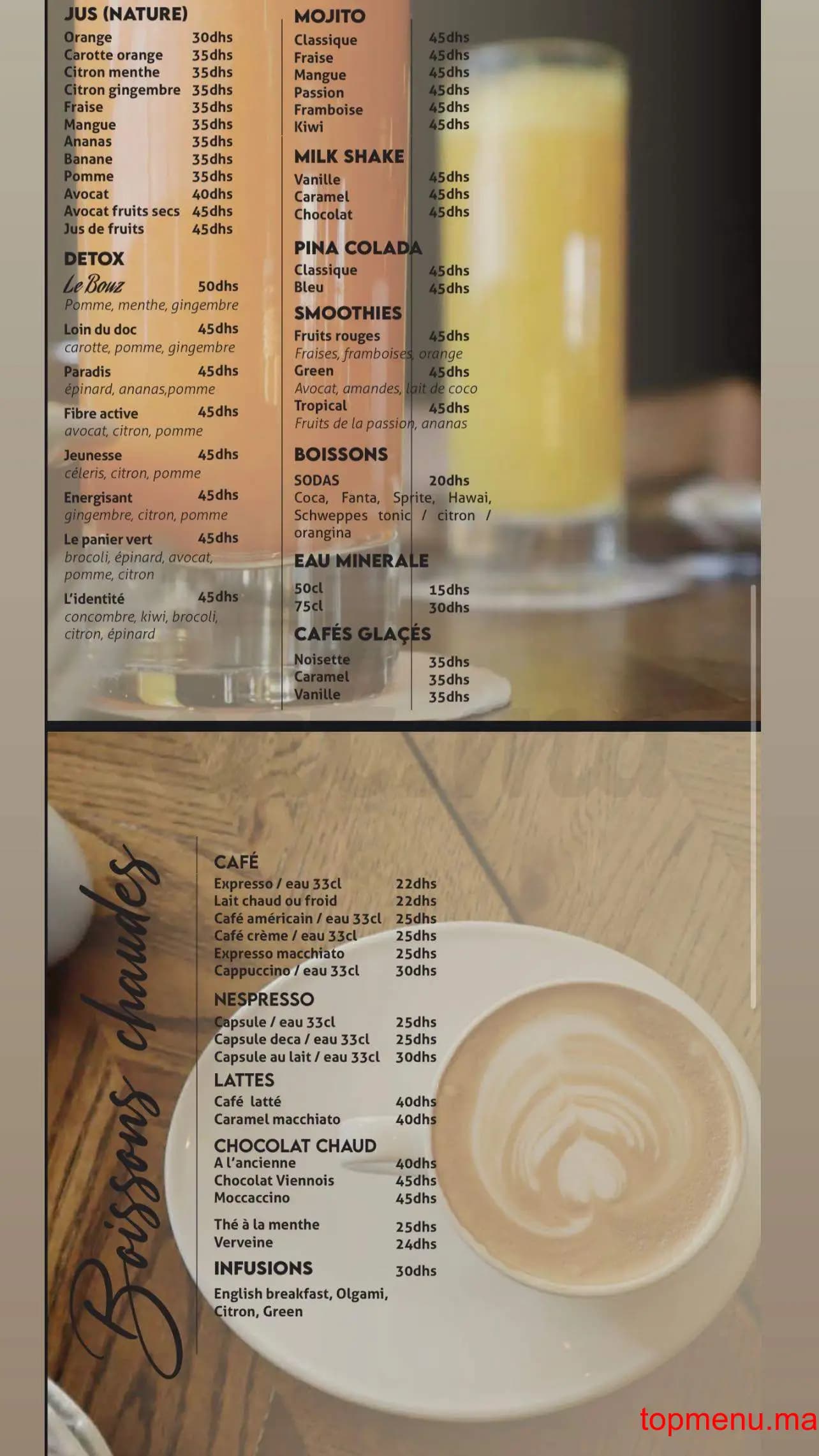 Restaurant le bouz menu page 2 le bouz menu page 2