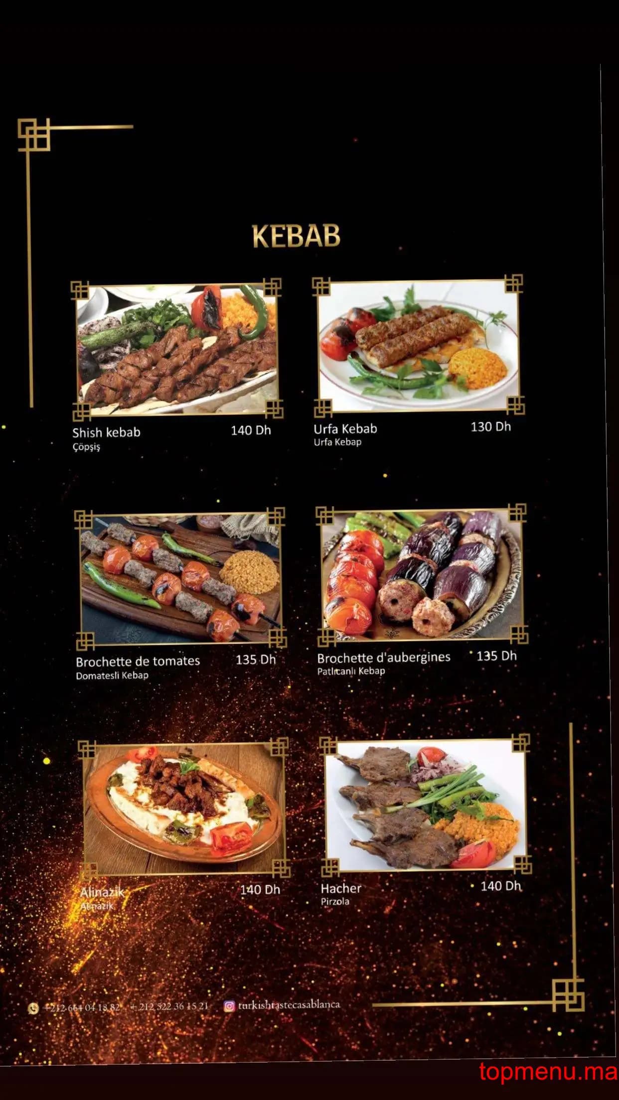 Restaurant Turkish Taste menu page 3 Turkish Taste menu page 3