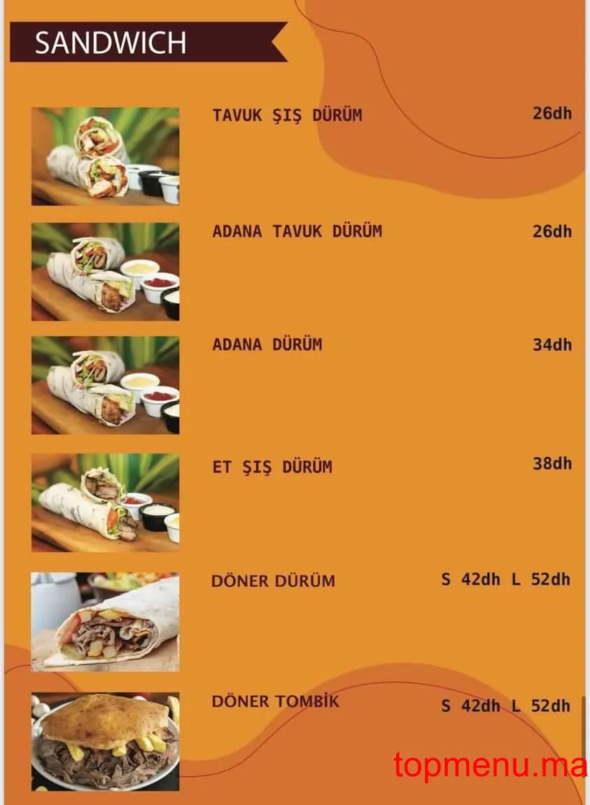 Restaurant Agha doner menu page 9 Agha doner menu page 9