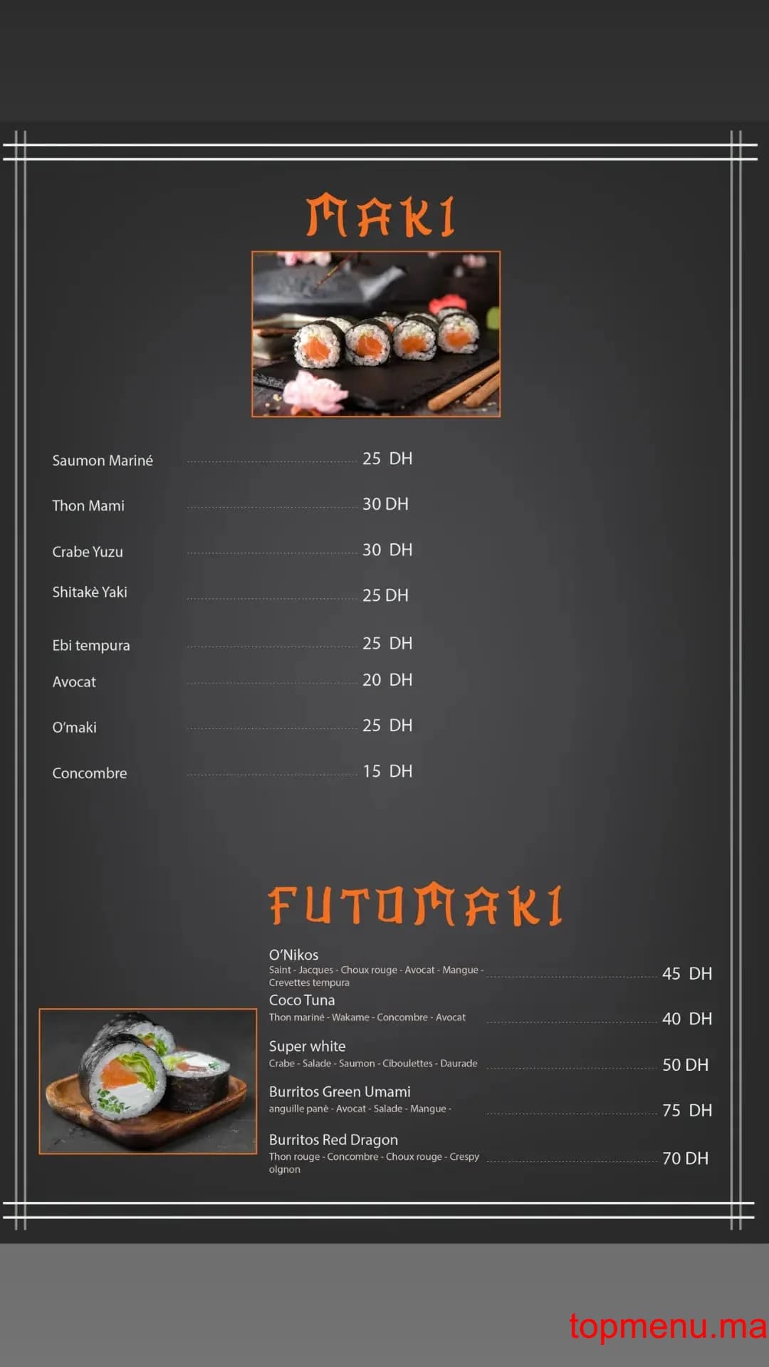 Restaurant Go Sushi menu page 7 Go Sushi menu page 7