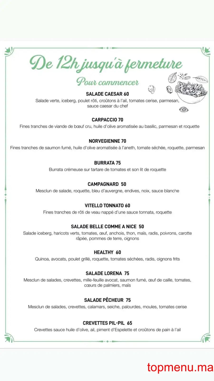 Restaurant Lorena menu page 3 Lorena menu page 3