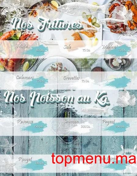 Restaurant La table d’exception menu page 1 La table d’exception menu page 1